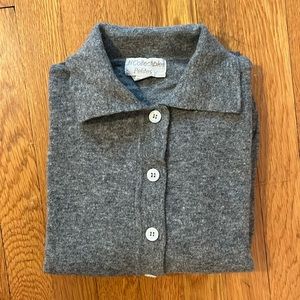 1980s Vintage Wool Marled Grey Sweater